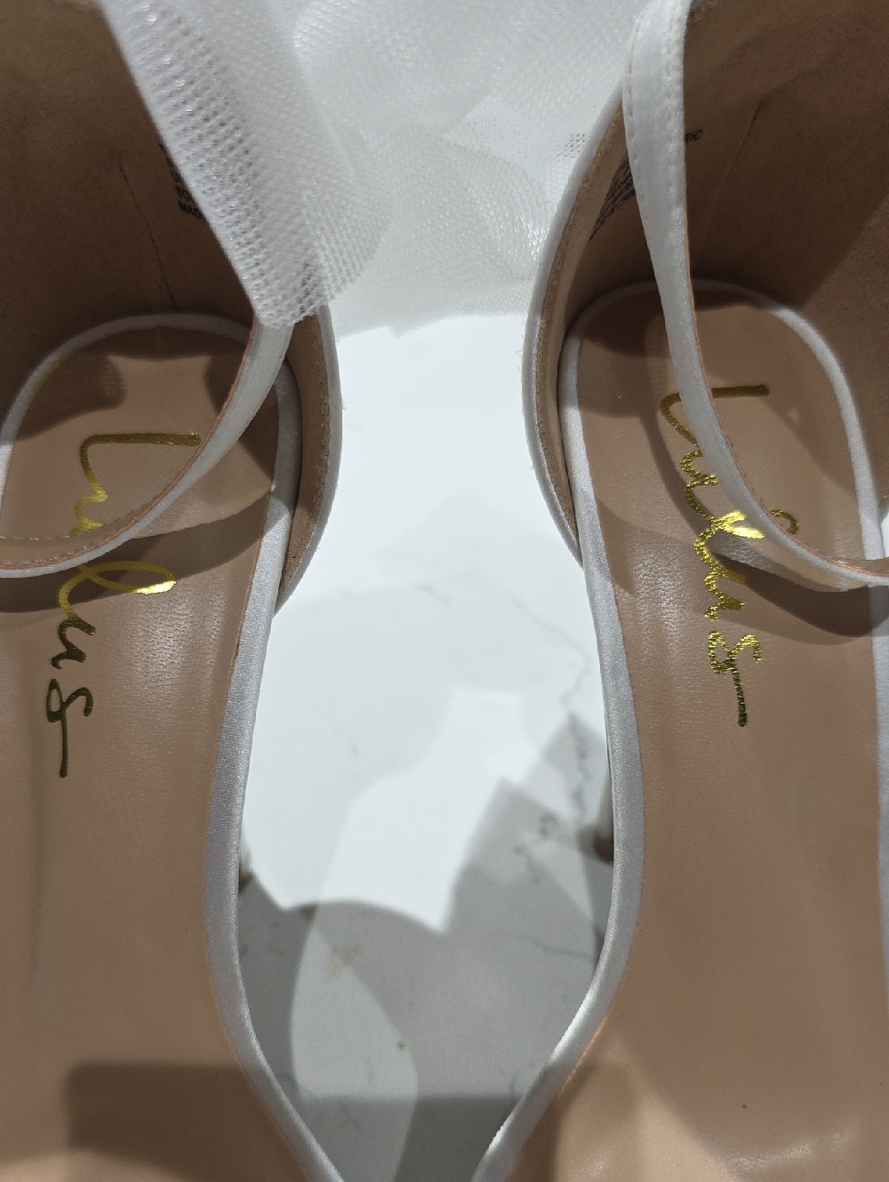 Lulus White Bow-Back Stiletto Sandals - Women Size 9.5 - Picture 6 of 9